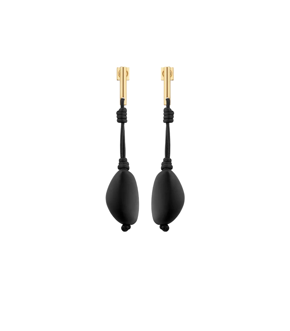 Polène Téré Drop Earrings Edition Black Marble