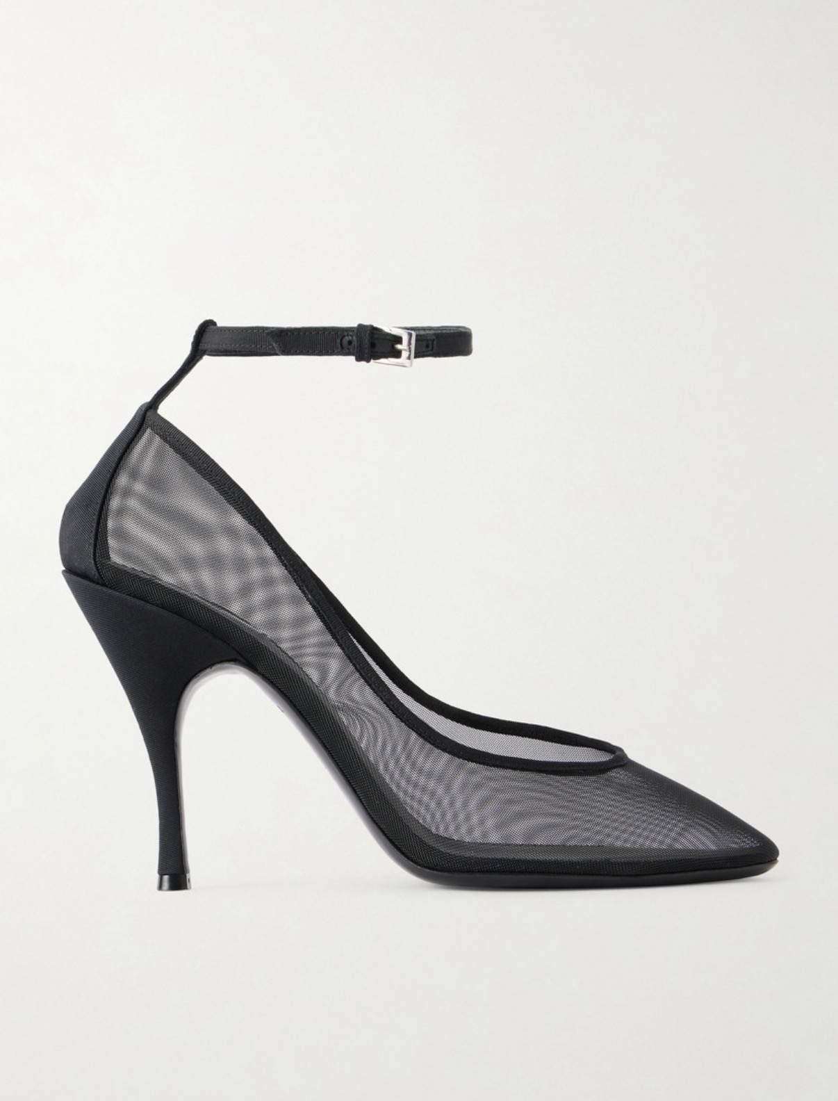 ALAÏA 100 grosgrain-trimmed tulle pumps