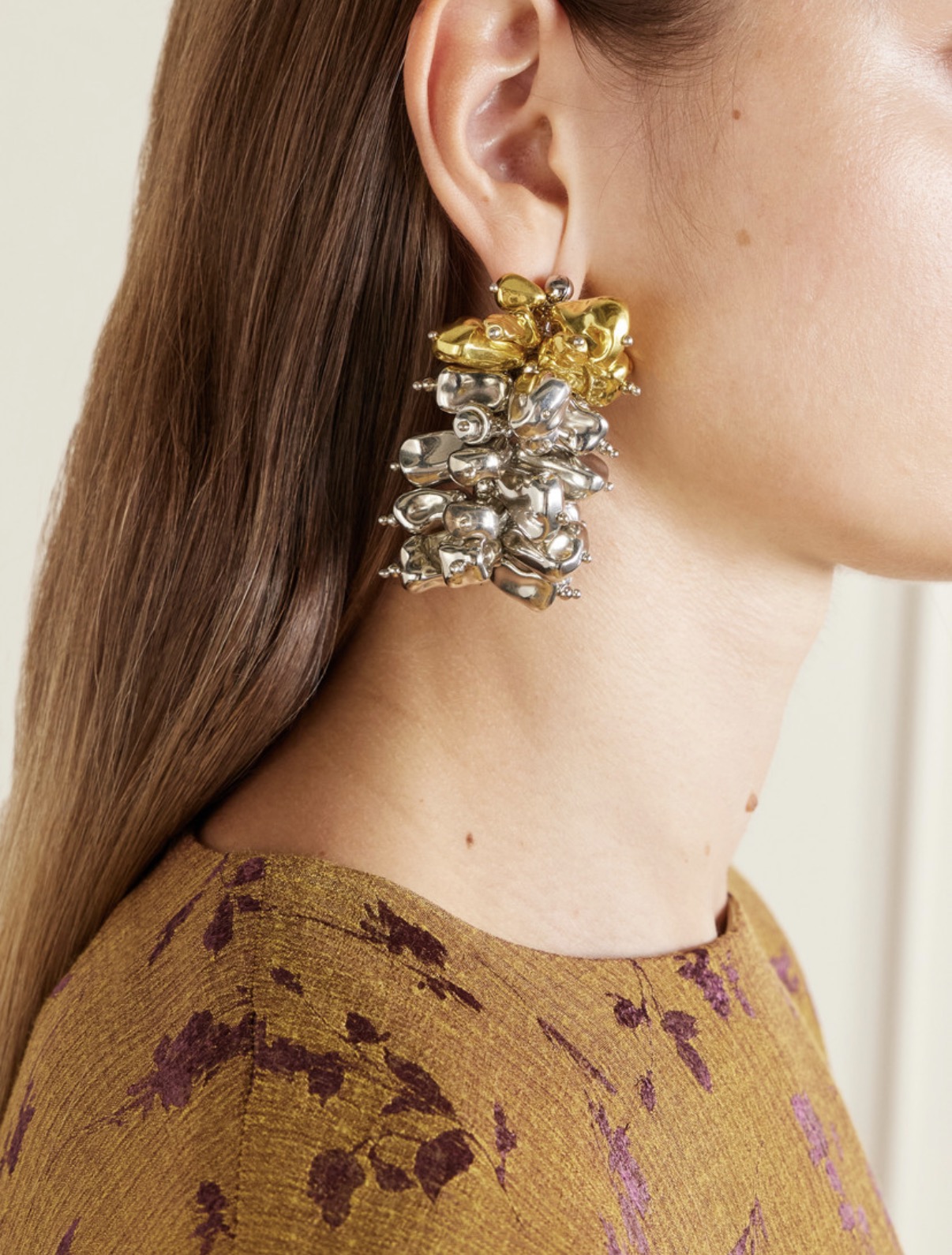 DRIES VAN NOTEN DRIES VAN NOTEN DRIES VAN NOTEN 1 2 3 DRIES VAN NOTEN Silver and gold-tone earrings