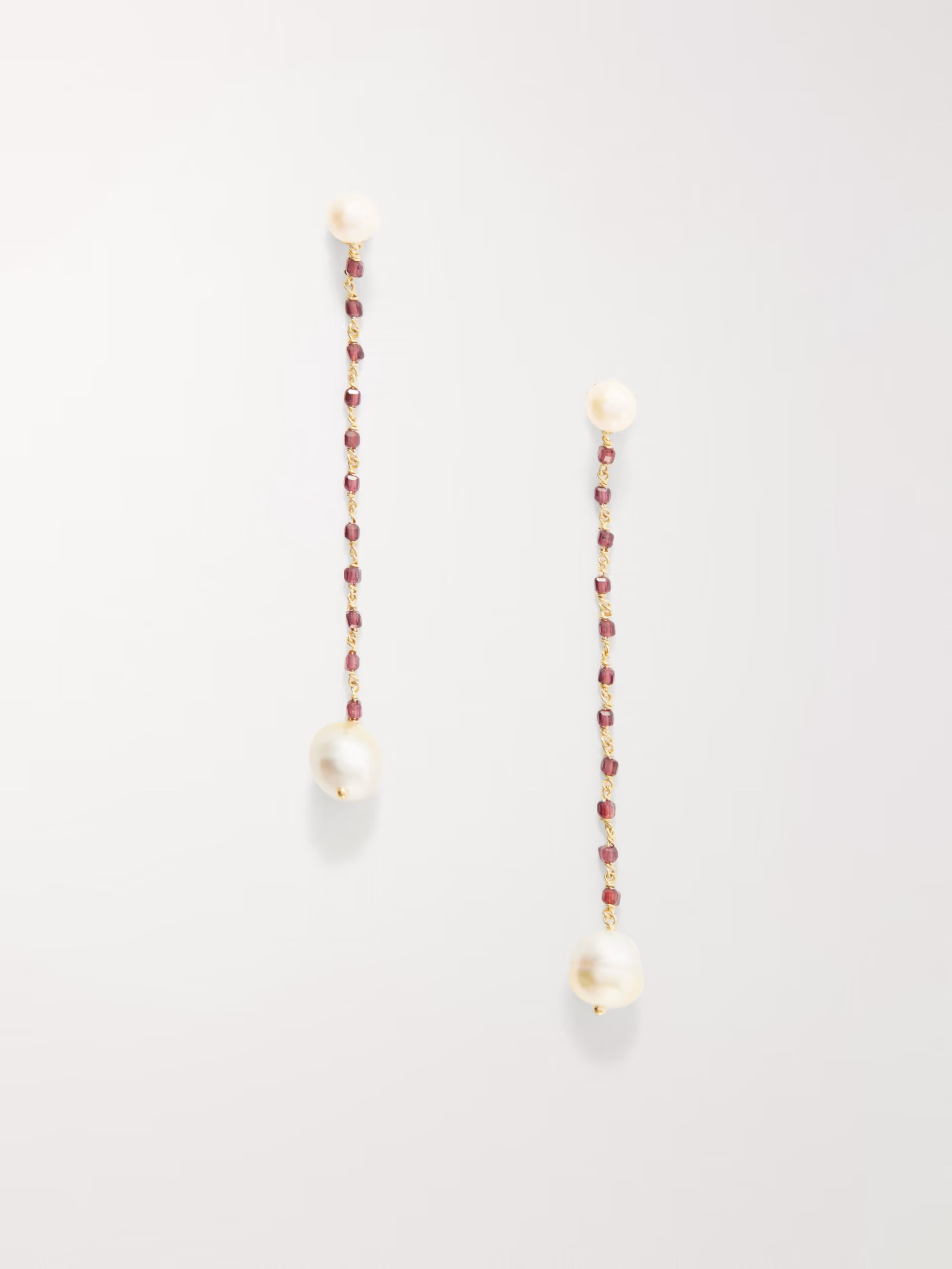 LE SUNDIAL Deep Intimate gold-plated sterling silver and pearl earrings